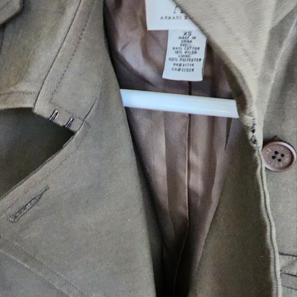 EUC- Armani Exchange- trench coat. Olive green. Size XS - Picture 5 of 9